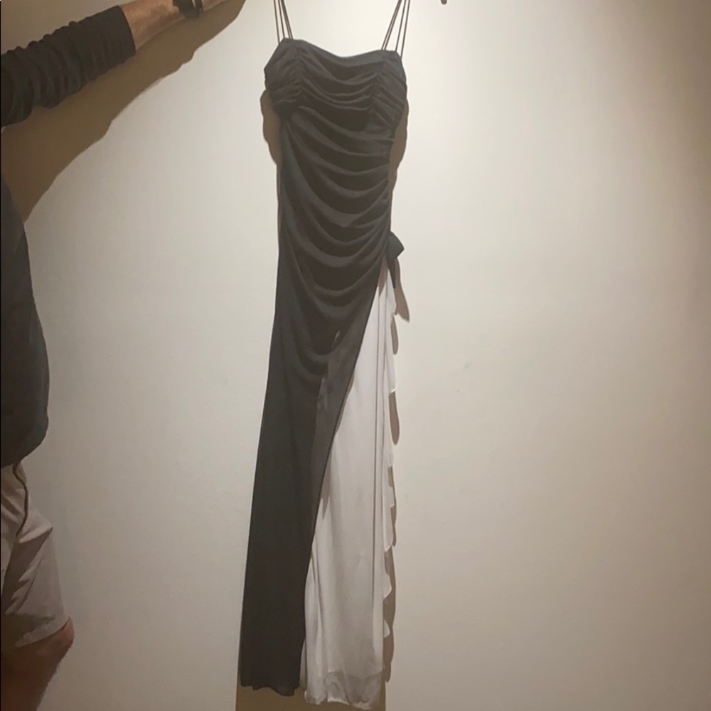 Black and white formal dress